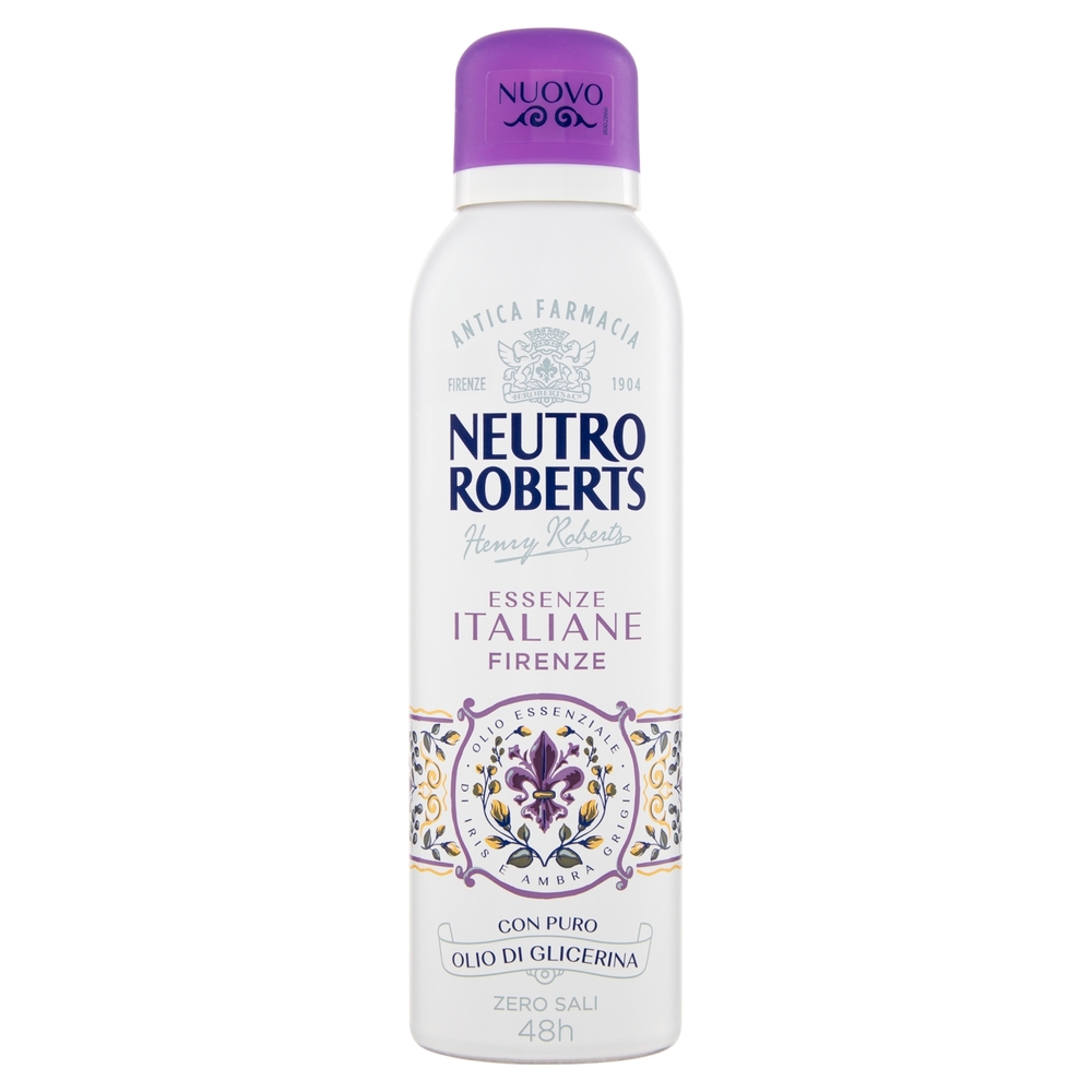 Neutro Roberts Essenze Italiane Firenze Olio Essenziale di Iris e Ambra Grigia 200 ml